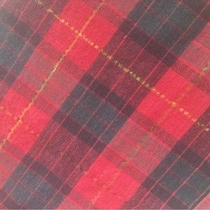 Tartan plaid with gold metallic lumberjack fabric placemat or small runner